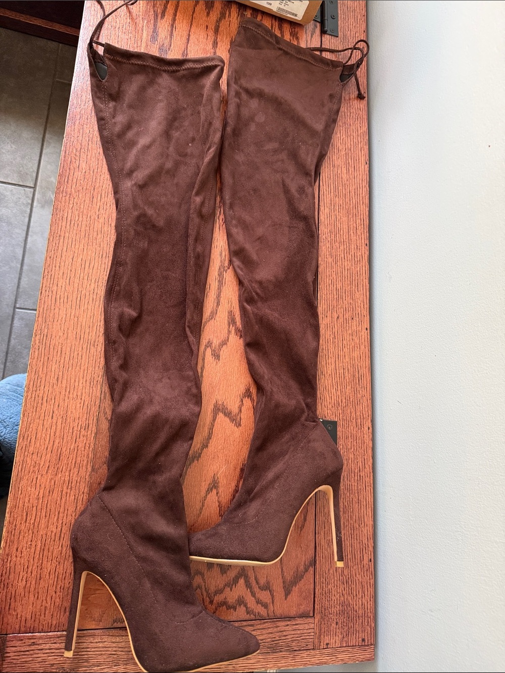Fashion Nova Dark Brown Over-the-Knee Stiletto Boots